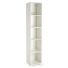 Libreria 40x200h cm con ripiani moderna bianco opaco Viki