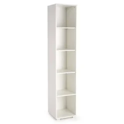 Libreria 40x200h cm con ripiani moderna bianco opaco Viki