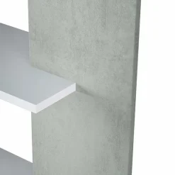 Libreria 180x180h cm moderna design bianco opaco cemento Aline 2