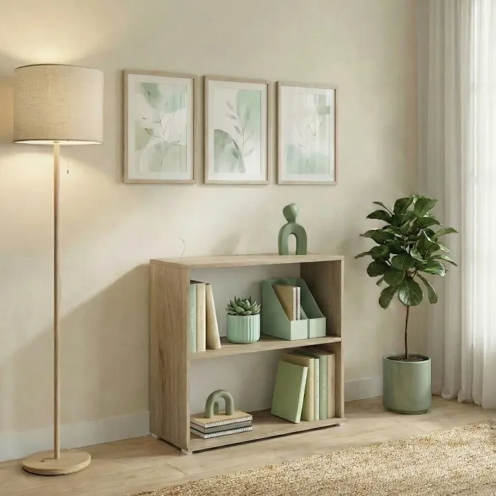 Libreria 80x72h cm moderna rovere Time F
