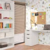 Libreria 80x201h cm moderna soggiorno bianco opaco Allan