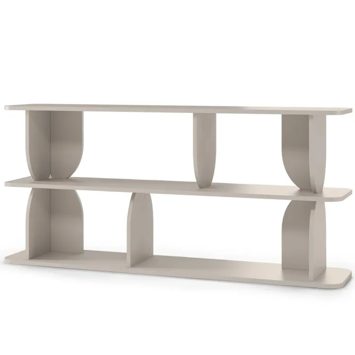 Libreria 160x156h cm moderna soggiorno cashmere Bukly