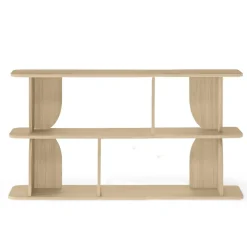 Libreria 160x156h cm moderna soggiorno rovere Bukly