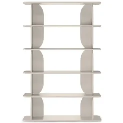 Libreria 120x185h cm moderna soggiorno cashmere Bukly