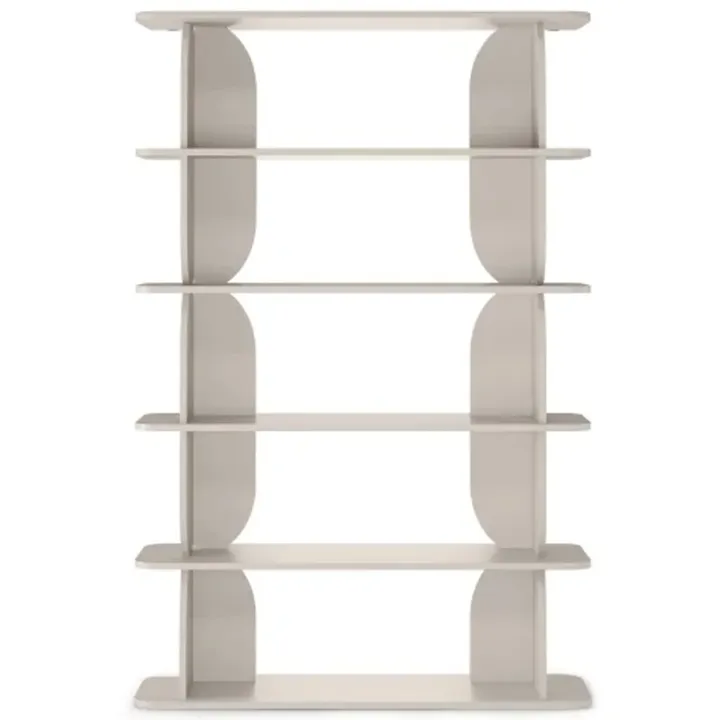 Libreria 120x185h cm moderna soggiorno cashmere Bukly