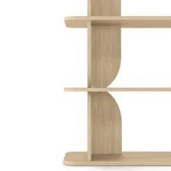 Libreria 120x185h cm moderna soggiorno rovere Bukly