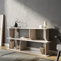 Libreria 160x78h cm moderna soggiorno cashmere Bukly