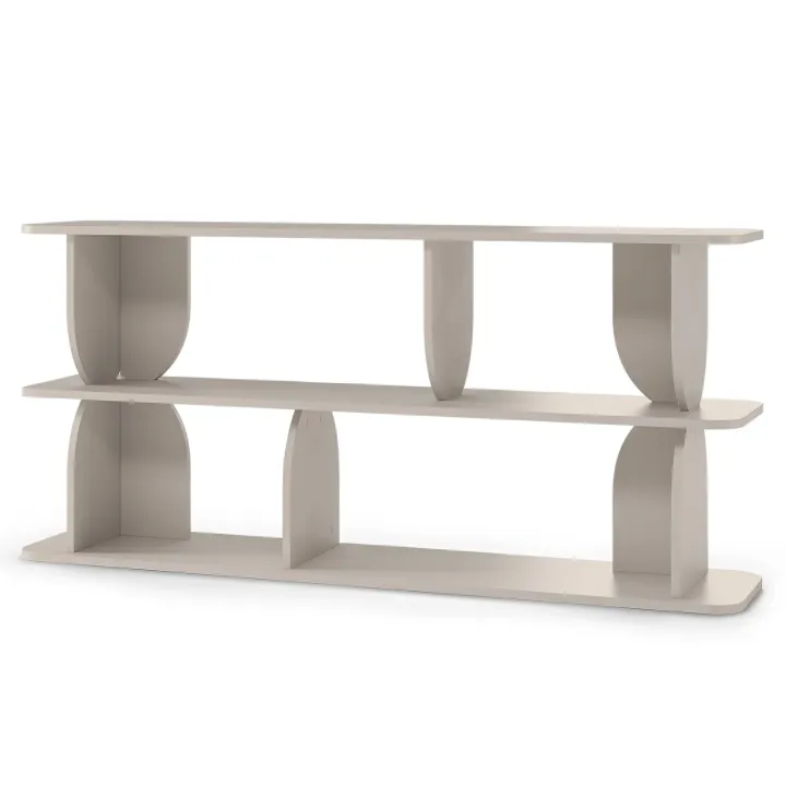 Libreria 160x78h cm moderna soggiorno cashmere Bukly