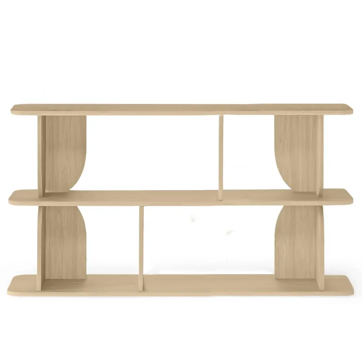 Libreria 160x78h cm moderna soggiorno rovere Bukly