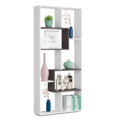 Libreria 80x180h cm multiposizione moderna bianco opaco ossido Texas