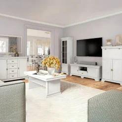 Libreria 68x193h cm 5 ripiani shabby bianco frassinato Kelly