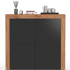 Madia alta moderna 140x130h cm antracite rovere Block