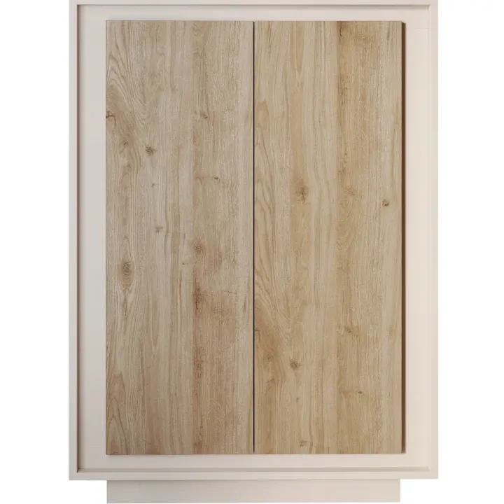 Madia alta 106x171h cm 2 ante beige rovere chiaro Deluxe