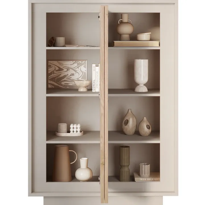 Madia alta 106x171h cm 2 ante beige rovere chiaro Deluxe
