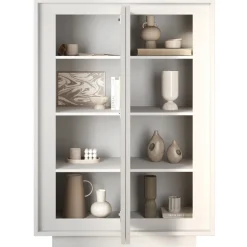Madia alta 106x171h cm 2 ante bianco opaco Deluxe
