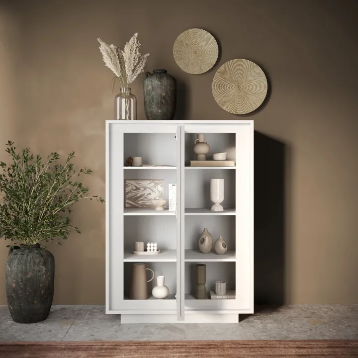 Madia alta 106x171h cm 2 ante bianco opaco Deluxe