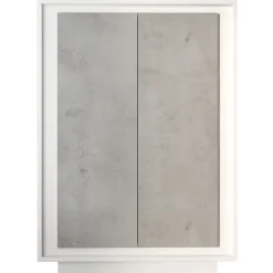 Madia alta 106x171h cm 2 ante bianco opaco grigio cemento Deluxe