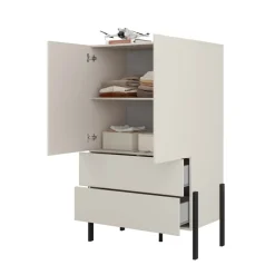 Madia alta 90x150h cm 2 ante 4 cassetti beige cashmere Simple