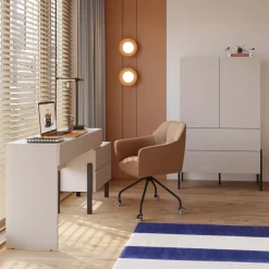 Madia alta 90x150h cm 2 ante 4 cassetti beige cashmere Simple