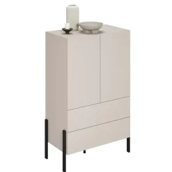 Madia alta 90x150h cm 2 ante 4 cassetti beige cashmere Simple