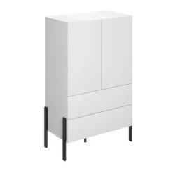 Madia alta 90x150h cm 2 ante 4 cassetti bianco Simple