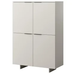 Madia alta 100x145h cm 4 ante soggiorno beige cashmere Stone