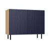 Madia moderna 100x78h cm 2 ante blu rovere cannettato Koreva