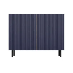Madia moderna 100x78h cm 2 ante blu rovere cannettato Koreva