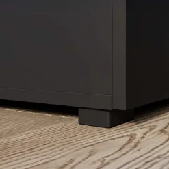 Madia moderna 195x78h cm 4 ante 2 cassetti nero Edge