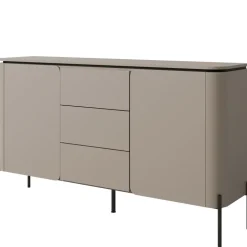 Madia moderna 163x95h cm 2 ante 3 cassetti tortora Carty