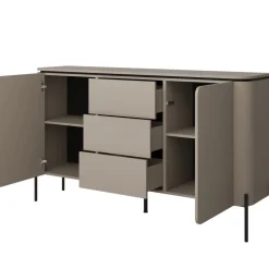 Madia moderna 163x95h cm 2 ante 3 cassetti tortora Carty