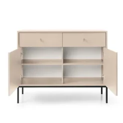 Madia moderna 104x83h cm 2 ante con cassetti soggiorno beige Glory