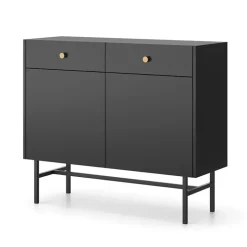 Madia moderna 105x90h cm 2 ante moderna nero Eterna