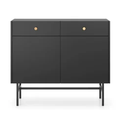 Madia moderna 105x90h cm 2 ante moderna nero Eterna