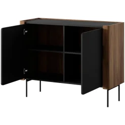Madia moderna 105x83h cm 2 ante noce nero Wrappy