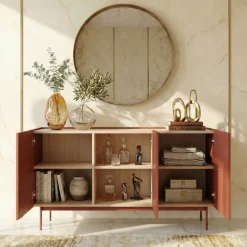 Madia moderna 144x83h cm 3 ante rosso Passion