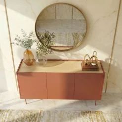 Madia moderna 144x83h cm 3 ante rosso Passion