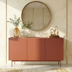 Madia moderna 144x83h cm 3 ante rosso Passion