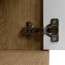 Madia moderna 139x75h cm 2 ante rovere effetto marmo nero Roundi