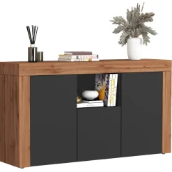 Madia moderna 155x85h cm antracite rovere Block
