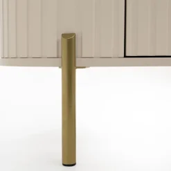 Madia moderna 178x79h cm cannettato 2 ante 3 cassetti beige cashmere Zurik