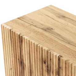 Madia moderna181x83h cm con camino elettrico cannettato quercia Essence