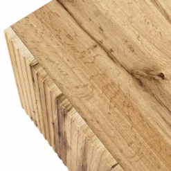 Madia moderna181x83h cm con camino elettrico cannettato quercia Essence