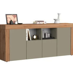 Madia moderna 200x85h cm tortora rovere Block