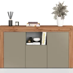 Madia moderna 155x85h cm tortora rovere Block