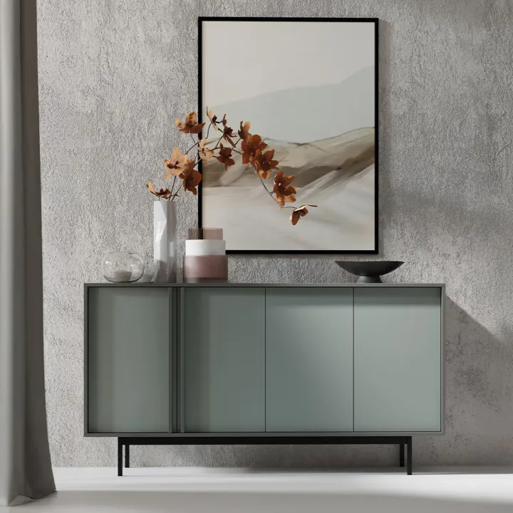 Madia 163x87 cm 4 ante antracite verde Essenzia