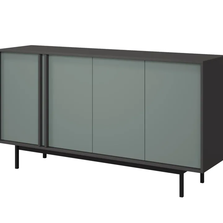 Madia 163x87 cm 4 ante antracite verde Essenzia