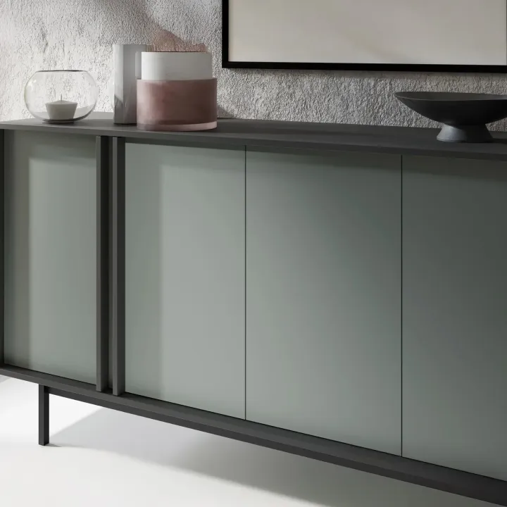 Madia 163x87 cm 4 ante antracite verde Essenzia