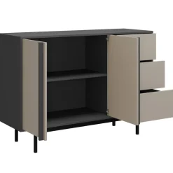 Madia 123x87 cm 2 ante 3 cassetti antracite beige Essenzia