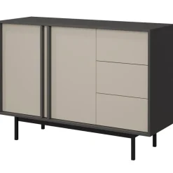 Madia 123x87 cm 2 ante 3 cassetti antracite beige Essenzia